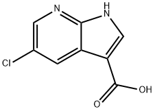 5-Chloro-1H-pyrrolo[2,3-b]pyridine-3-carboxylic acid Struktur