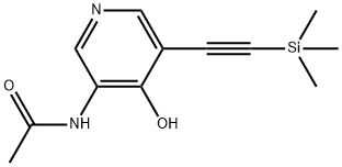 N-(4-Hydroxy-5-((trimethylsilyl)ethynyl)-pyridin-3-yl)acetamide Struktur