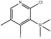 2-Chloro-4-iodo-5-methyl-3-(trimethylsilyl)-pyridine Struktur