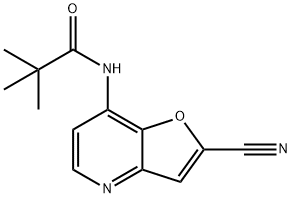 N-(2-Cyanofuro[3,2-b]pyridin-7-yl)pivalamide Structure