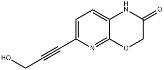 6-(3-Hydroxyprop-1-ynyl)-1H-pyrido-[2,3-b][1,4]oxazin-2(3H)-one Struktur