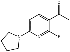 1-(2-Fluoro-6-(pyrrolidin-1-yl)pyridin-3-yl)-ethanone Struktur