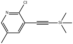 2-Chloro-5-methyl-3-[(trimethylsilyl)-ethynyl]pyridine Struktur