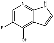 5-フルオロ-1H-ピロロ[2,3-B]ピリジン-4-オール 化学構造式