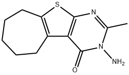 120354-22-5                                        3-氨基-2-甲基-3,5,6,7,8,9-六氢-4H-环庚烷并4,5]噻吩并[2,3-D]嘧啶-4-酮