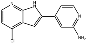 2-PyridinaMine, 4-(4-chloro-1H-pyrrolo[2,3-b]pyridin-2-yl)- Struktur