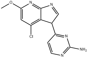 2-PyriMidinaMine, 4-(4-chloro-6-Methoxy-3H-pyrrolo[2,3-b]pyridin-3-yl)- Structure