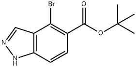4-溴-1H-吲唑-5-甲酸叔丁基酯, 1203662-37-6, 结构式