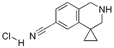 2',3'-dihydro-1'H-spiro[cyclopropane-1,4'-isoquinoline]-6'-carbonitrile hydrochloride Struktur