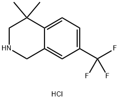 4,4-diMethyl-7-(trifluoroMethyl)-1,2,3,4-tetrahydroisoquinoline hydrochloride 化学構造式