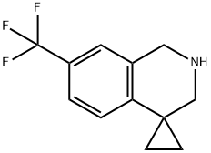 7'-(trifluoroMethyl)-2',3'-dihydro-1'H-spiro[cyclopropane-1,4'-isoquinoline] 化学構造式