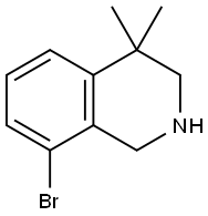 8-broMo-4,4-diMethyl-1,2,3,4-tetrahydroisoquinoline 化学構造式