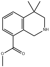 4,4-二甲基-1,2,3,4-四氢异喹啉-8-羧酸甲酯 结构式