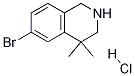 6-ブロモ-4,4-ジメチル-1,2,3,4-テトラヒドロイソキノリン塩酸塩 化学構造式