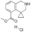 Methyl 2',3'-dihydro-1'H-spiro[cyclopropane-1,4'-isoquinoline]-5'-carboxylate hydrochloride 化学構造式
