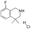 8-fluoro-4,4-diMethyl-1,2,3,4-tetrahydroisoquinoline hydrochloride 化学構造式