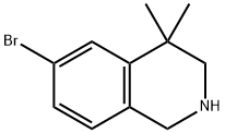 6-broMo-4,4-diMethyl-1,2,3,4-tetrahydroisoquinoline 化学構造式