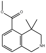 Methyl 4,4-diMethyl-1,2,3,4-tetrahydroisoquinoline-5-carboxylate 化学構造式