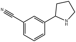 3-(2-Pyrrolidinyl)benzonitrile 化学構造式
