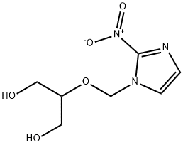 1-[[2-ヒドロキシ-1-(ヒドロキシメチル)エトキシ]メチル]-2-ニトロ-1H-イミダゾール 化学構造式