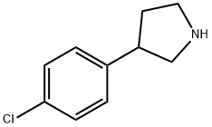 3-(4-氯苯基)吡咯烷,120418-62-4,结构式