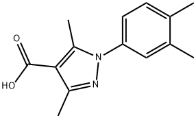 1-(3,4-Dimethylphenyl)-3,5-dimethyl-1H-pyrazole-4-carboxylic acid Struktur
