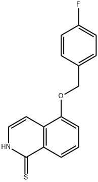 5-((4-氟苄基)氧基)异喹啉-1-硫醇, 1204297-19-7, 结构式