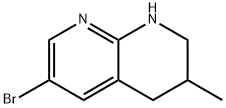 6-Bromo-3-methyl-1,2,3,4-tetrahydro-1,8-naphthyridine Struktur