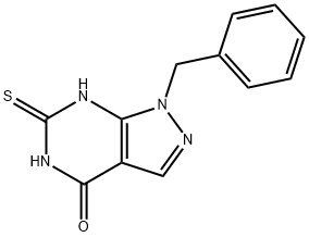 1-Benzyl-6-mercapto-1,5-dihydro-4H-pyrazolo[3,4-d]pyrimidin-4-one Structure