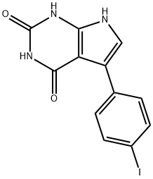 5-(4-Iodophenyl)-1H-pyrrolo[2,3-d]pyrimidine-2,4(3H,7H)-dione Struktur