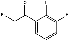 2-Bromo-1-(3-bromo-2-fluorophenyl)ethan-1-one, 2,3'-Dibromo-2'-fluoroacetophenone Structure