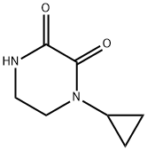 2,3-Piperazinedione,1-cyclopropyl-(9CI) Struktur