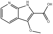 1H-Pyrrolo[2,3-b]pyridine-2-carboxylic acid, 3-Methoxy- Struktur
