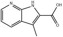 1H-Pyrrolo[2,3-b]pyridine-2-carboxylic acid, 3-Methyl- Struktur