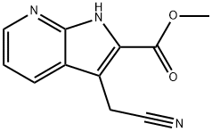 1H-Pyrrolo[2,3-b]pyridine-2-carboxylic acid, 3-(cyanoMethyl)-, Methyl ester Struktur