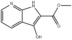 1H-Pyrrolo[2,3-b]pyridine-2-carboxylic acid, 3-hydroxy-, Methyl ester 化学構造式