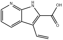 1H-Pyrrolo[2,3-b]pyridine-2-carboxylic acid, 3-ethenyl- Struktur