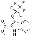 1H-Pyrrolo[2,3-b]pyridine-2-carboxylic acid, 3-[[(trifluoroMethyl)sulfonyl]oxy]-, Methyl ester Struktur