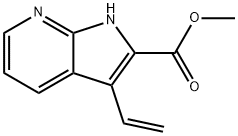 1H-Pyrrolo[2,3-b]pyridine-2-carboxylic acid, 3-ethenyl-, Methyl ester Struktur