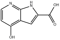 1H-Pyrrolo[2,3-b]pyridine-2-carboxylic acid, 4-hydroxy- Struktur