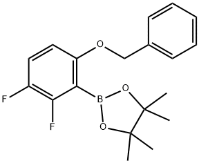 2,3-Difluoro-6-(benzyloxy)phenylboronic acid pinacol ester 化学構造式