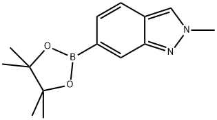 2-methyl-6-(4,4,5,5-tetramethyl-1,3,2-dioxaborolan-2-yl)-2H-indazole Struktur