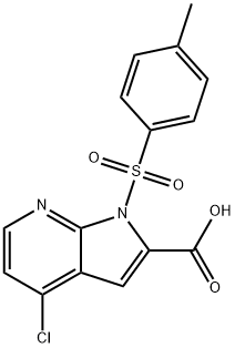 4-氯-1-对甲苯磺酰基-7-氮杂吲哚-2-羧酸, 1204809-92-6, 结构式