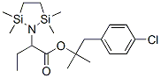 1-Aza-2,5-disilacyclopentane-1-acetic  acid,  -alpha--ethyl-2,2,5,5-tetramethyl-,  2-(4-chlorophenyl)-1,1-dimethylethyl  ester,120493-70-1,结构式