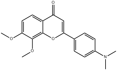 2-(4-(DiMethylaMino)phenyl)-7,8-diMethoxy-4H-chroMen-4-one HBr Struktur