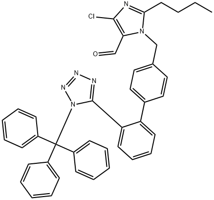 2-Butyl-4-chloro-1-[[2'-[1-(triphenylmethyl)-1H-tetrazol-5-yl][1,1'-biphenyl]-4-yl]methyl]-1H-imidazole-5-carboxaldehyde|120568-18-5