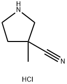 3-methylpyrrolidine-3-carbonitrile hydrochloride Struktur