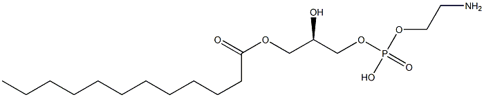 1-Dodecanoyl-sn-glycerophosphoethanolamine 结构式