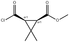 Cyclopropanecarboxylic acid, 3-(chlorocarbonyl)-2,2-dimethyl-, methyl ester, cis- (9CI) 化学構造式