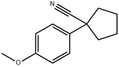 1-(4-メトキシフェニル)シクロペンタンカルボニトリル 化学構造式